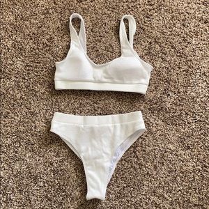 White cheeky bikini